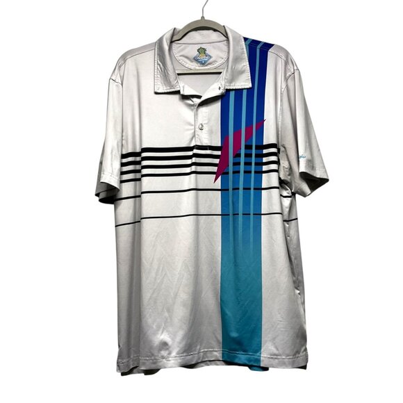 Chubbies Men's Short Sleeve Performance Polo XL The Flopstradamus FLAW - Picture 1 of 11